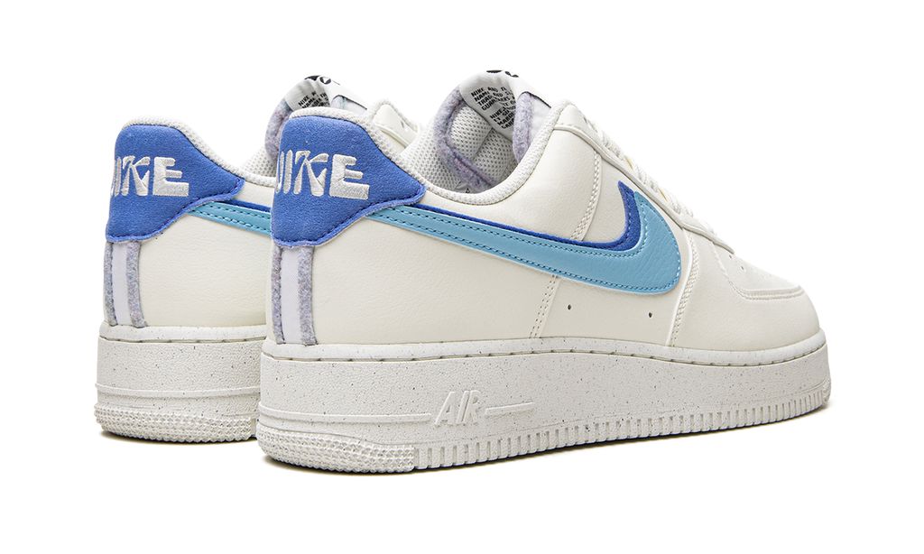 NK Air Force 1 Double Swoosh Weiß Mittelblau