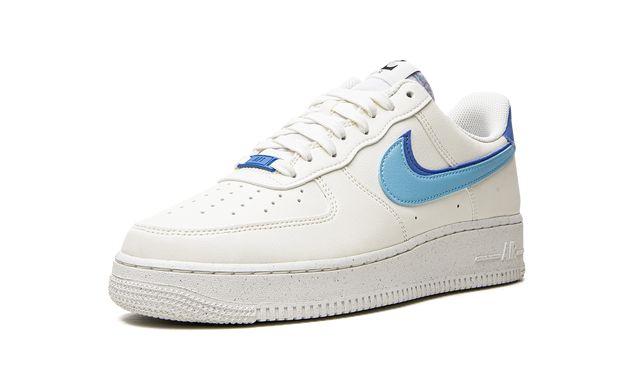 NK Air Force 1 Double Swoosh Weiß Mittelblau