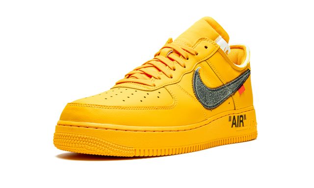 NK Air Force 1 Low Off White University Gold Metallic Silber