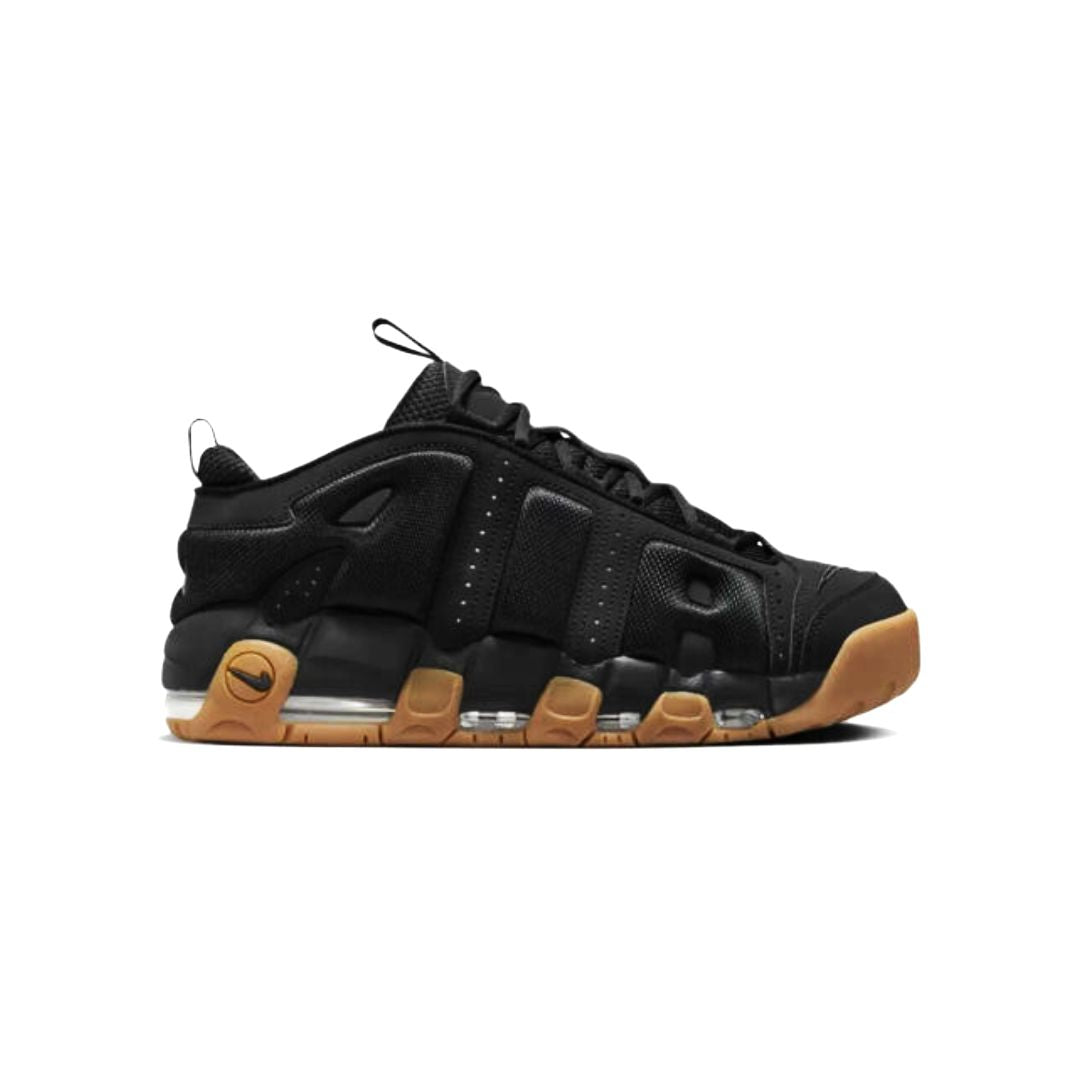 NK Air More Uptempo Low Schwarzer Gummi