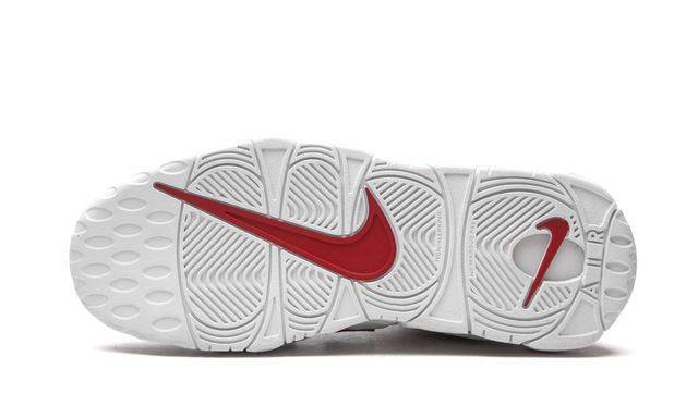 NK Air More Uptempo Weiß Varsity Roter Umriss