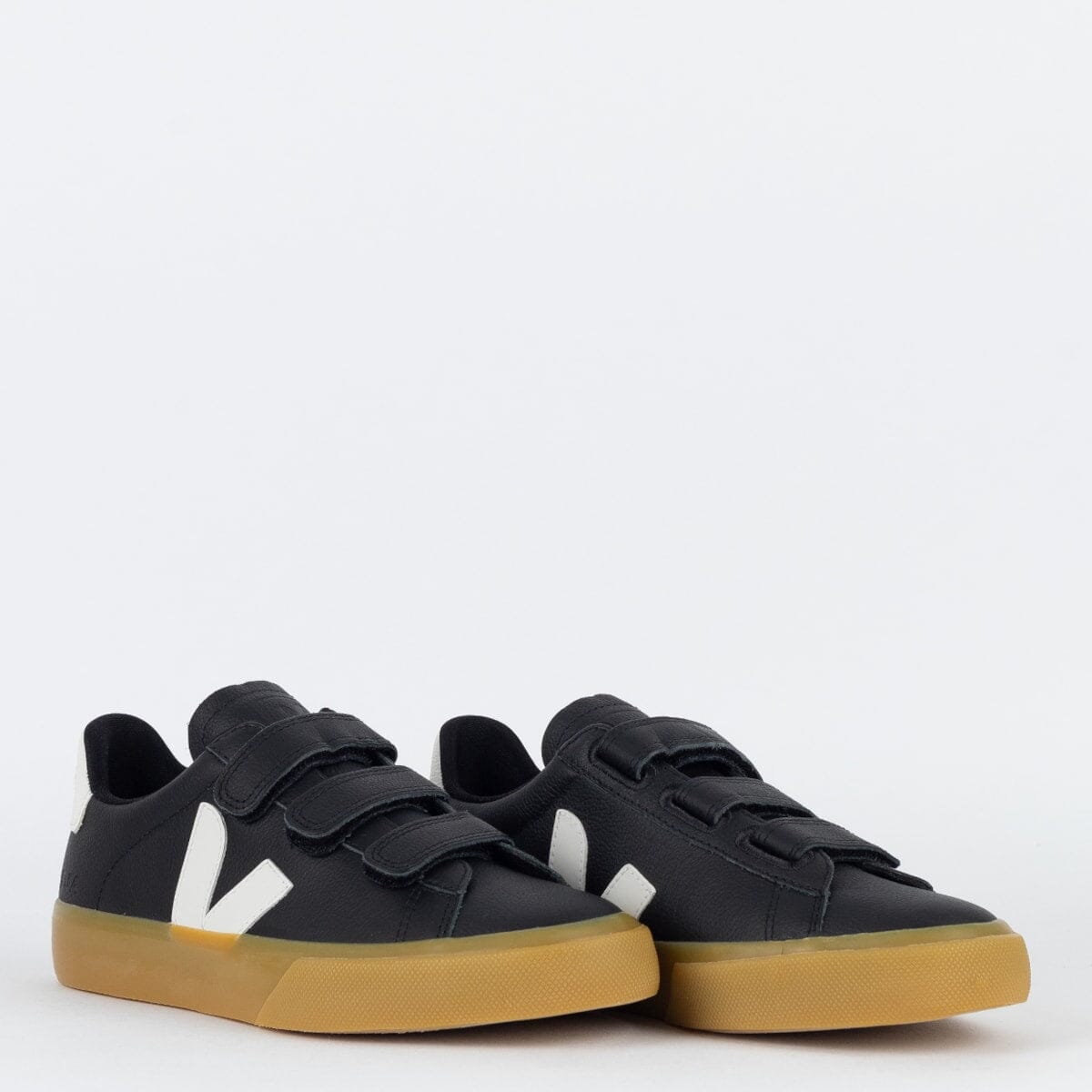V Shoes Logo Chromfreies Leder Schwarz Weiß