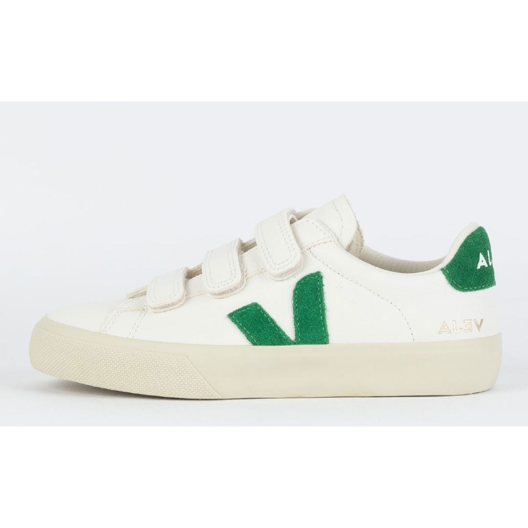 V Shoes Logo Chromfreies Leder Extra Weiß