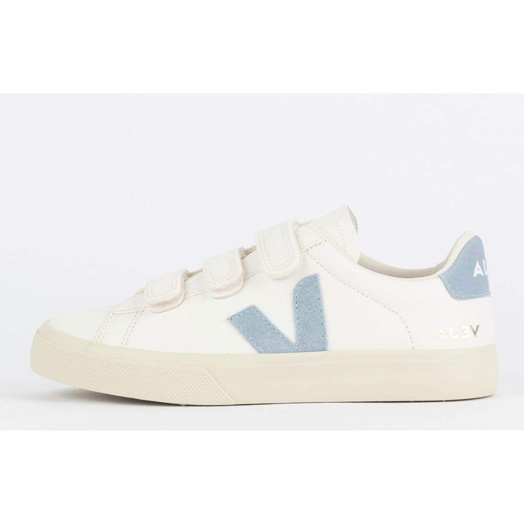 V Shoes Logo Chromfreies Leder Extra Weiß Stahl