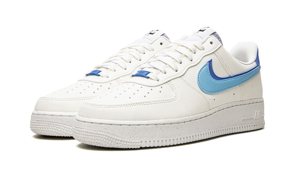 NK Air Force 1 Double Swoosh Weiß Mittelblau