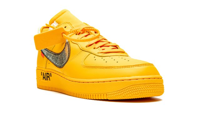 NK Air Force 1 Low Off White University Gold Metallic Silber