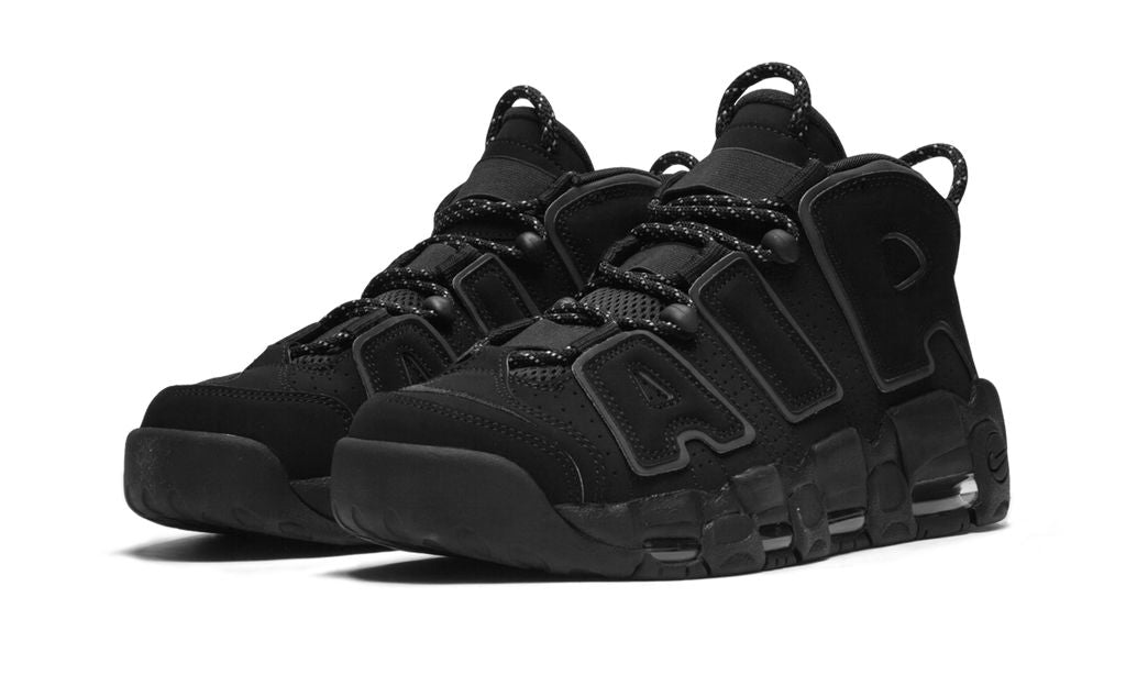 NK Air More Uptempo Schwarz Reflektierend