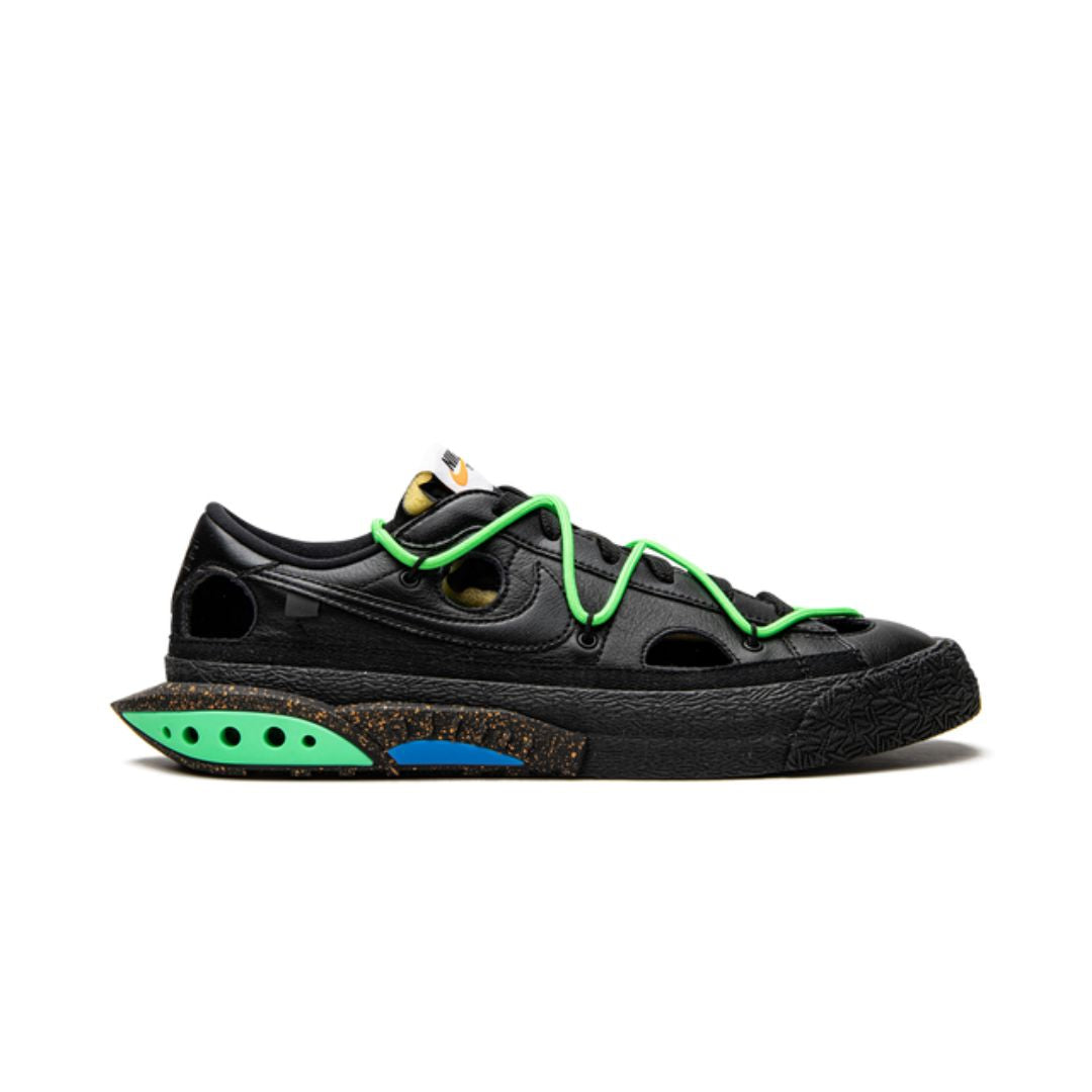 NK Blazer Low Off-White Schwarz Electro Grün