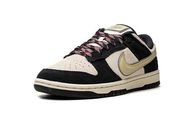 NK Dunk Low LX Schwarzes Wildleder Team Gold