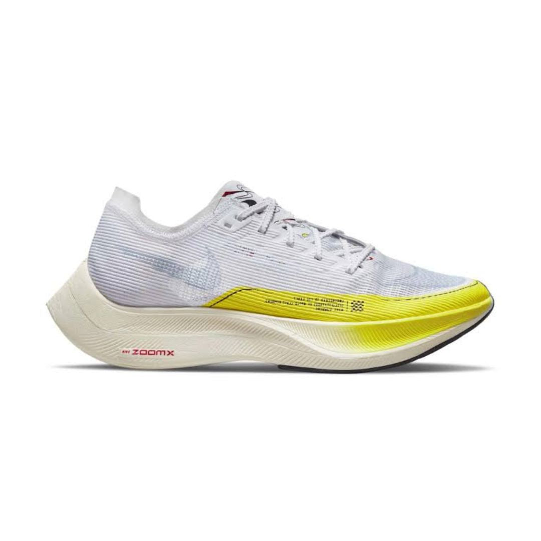 NK ZoomX Vaporfly Next% 2 Weiß Gelb Strike 