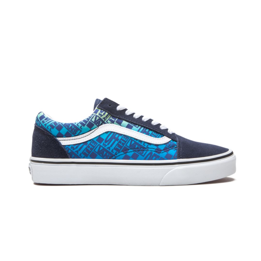 VNS Old Skool Off the Wall Logos - Blau