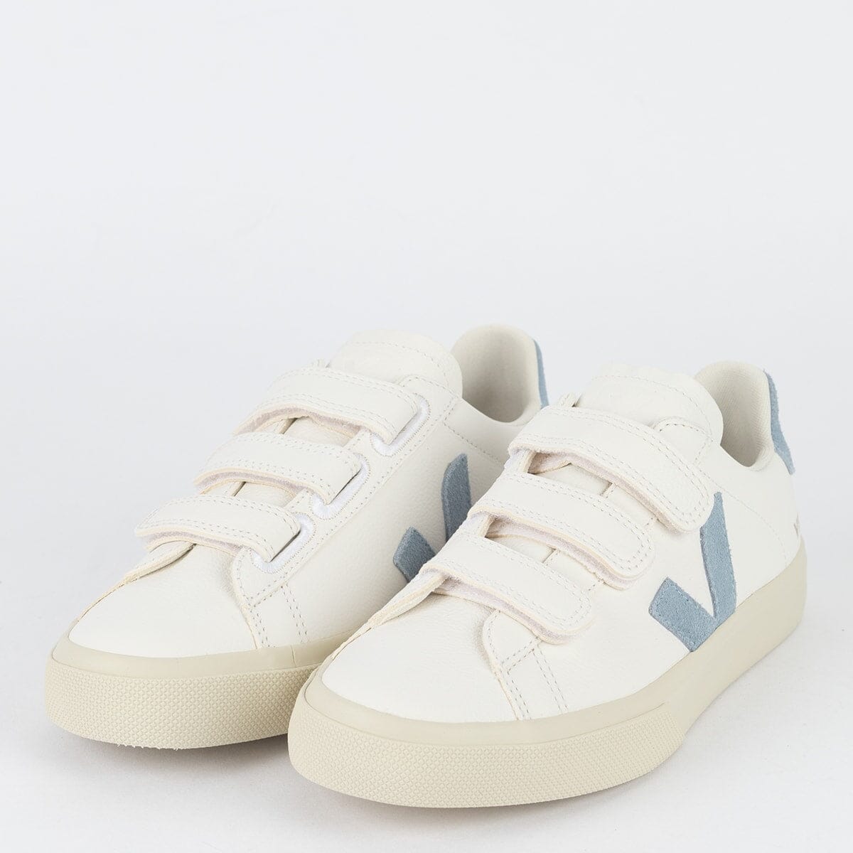 V Shoes Logo Chromfreies Leder Extra Weiß Stahl